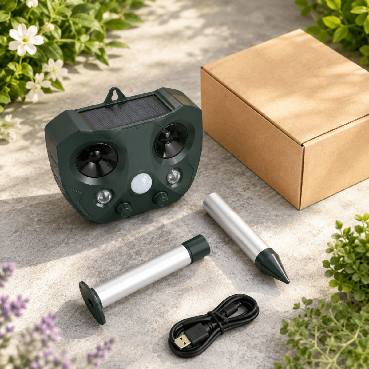 Ultrasonic Bird & Pest Defender Solar-Powered Animal