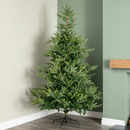 Artificial Christmas Tree 7ft, Real Look Green Fir Tree with 2326 Tips
