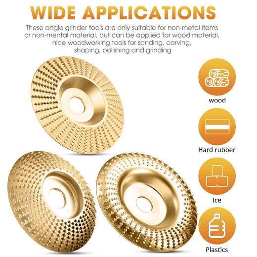 Wood Carving Disc, Tungsten Carbide Grinding Disc for Angle Grinder Wood Shaping & Trimming