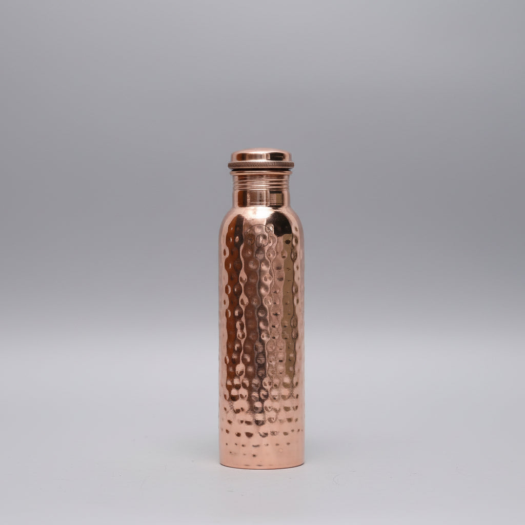 Hammered Copper Water Bottle, 800ml, Leak-Proof