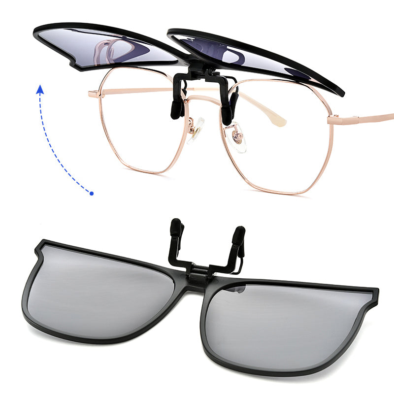 Polarized Flip-Up Sunglasses Clip, UV400, for Glasses