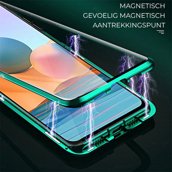 Magnetic Phone Case for Samsung Galaxy S23, S22, S21, S20 & Note, Double Sided Tempered Glass