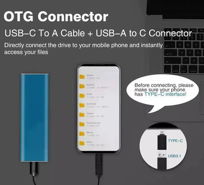 Portable External SSD, High-Speed, Black