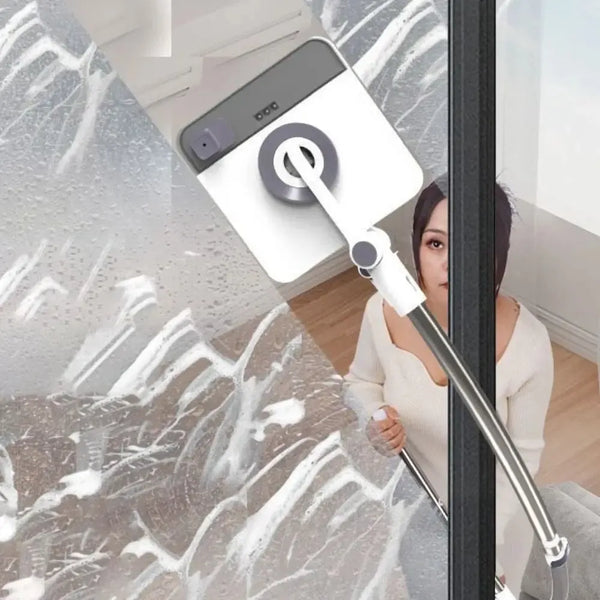 Magnetic Window Cleaner, Double-Sided Glass Cleaner with Extendable Handle for Outside Windows