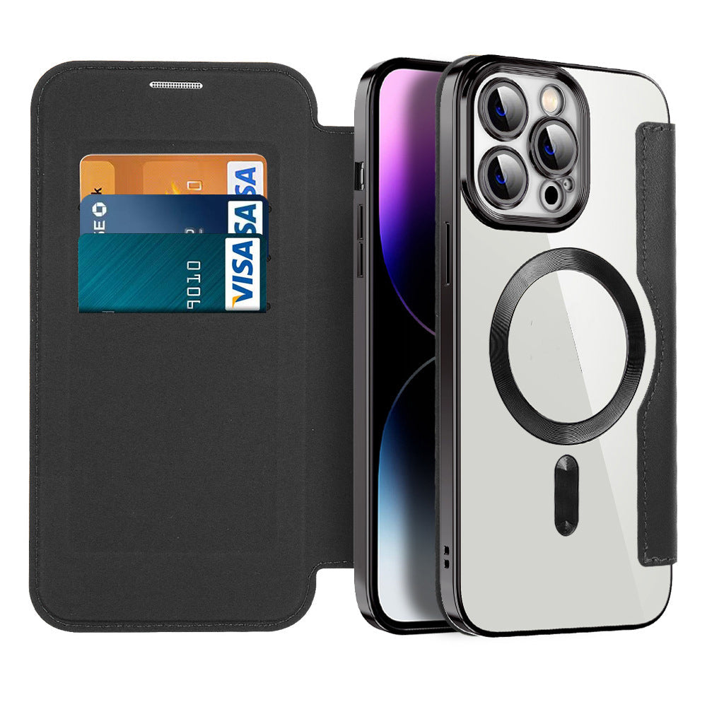 Magnetic Flip Phone Case with Card Slot, Shockproof