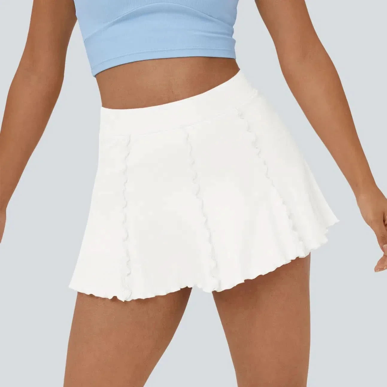 RIBBEDKNIT Feminine 2-in-1 Tennis Skirt lifestyle image 1