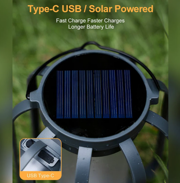 Solar Flame Lantern, 10 Inch Outdoor Flickering Flame Light with Hemp Rope for Garden, Patio & Path