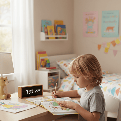 TIMBORA Minimalist LED Bamboo Alarm Clock