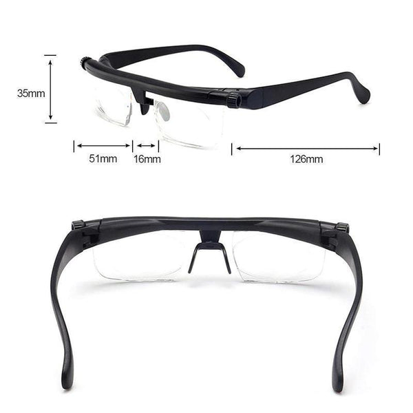 Adjustable Focus Reading Glasses, Unisex Zoom Lens Glasses for Reading & Screen Work