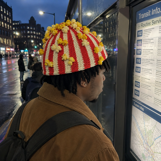 Popcorn Bucket Hat, Funny Movie Night Party Hat