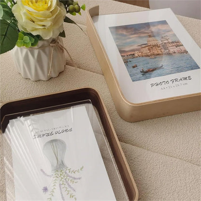 FOTODUO Acrylic Wood Picture Frame