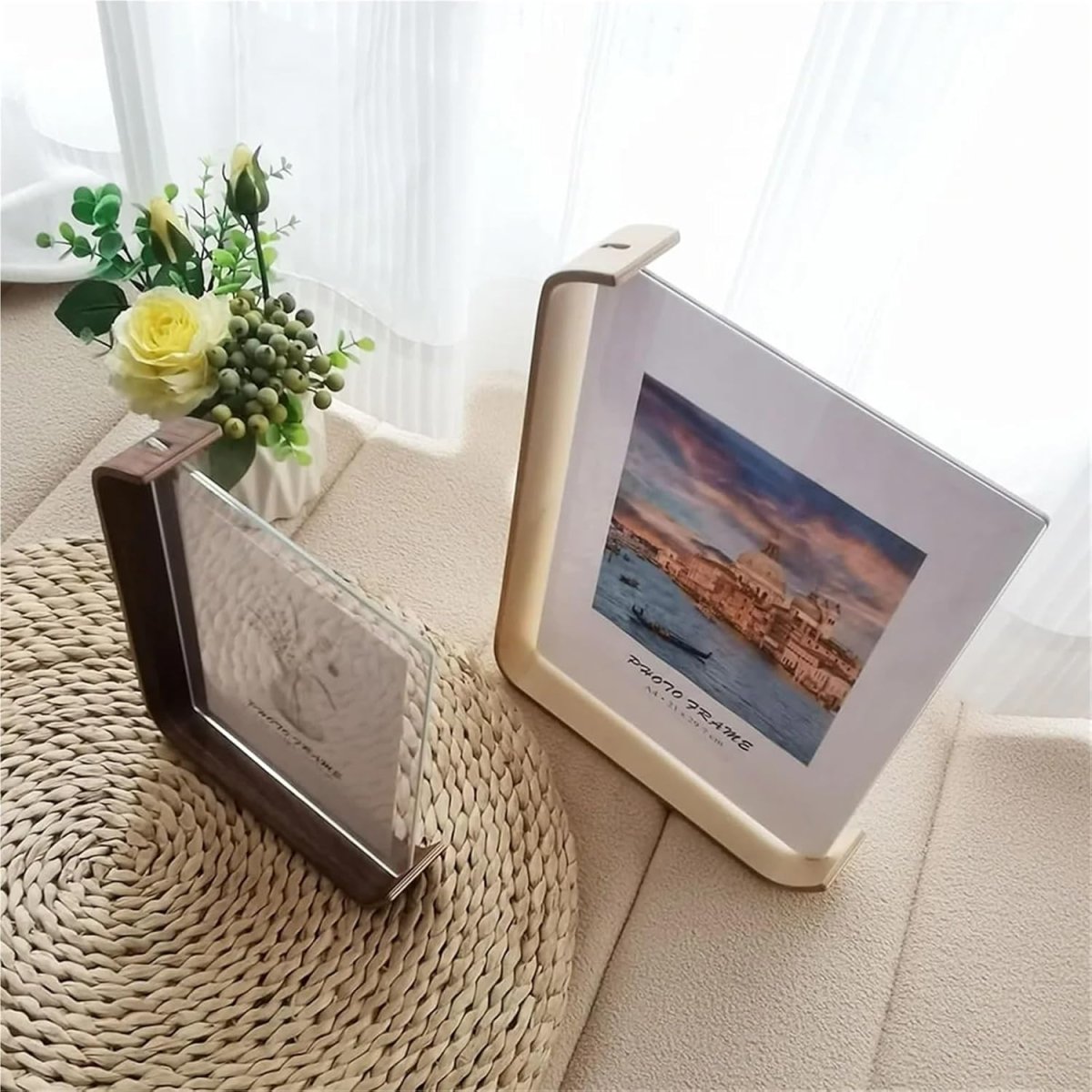 FOTODUO Acrylic Wood Picture Frame