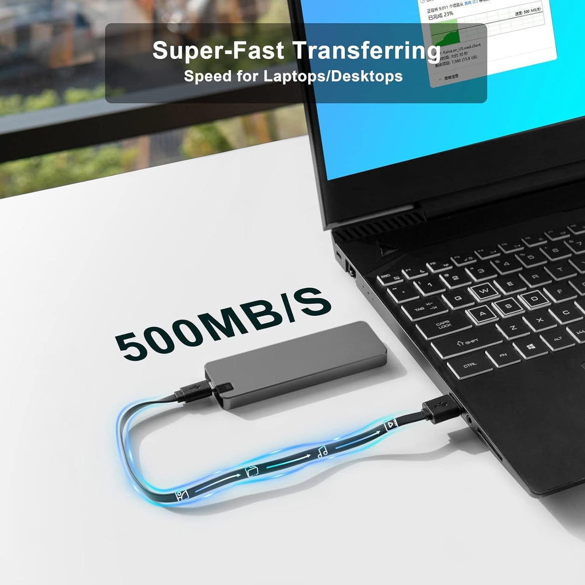 Portable SSD 64GB, External USB 3.2 Drive