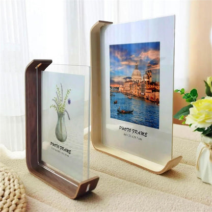 FOTODUO Acrylic Wood Picture Frame