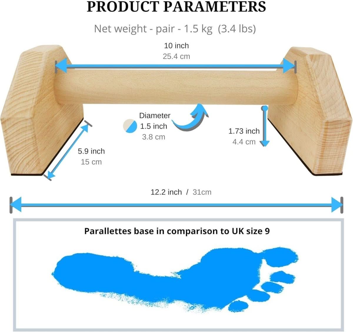 Calisthenics Power Bars Wooden Push-up