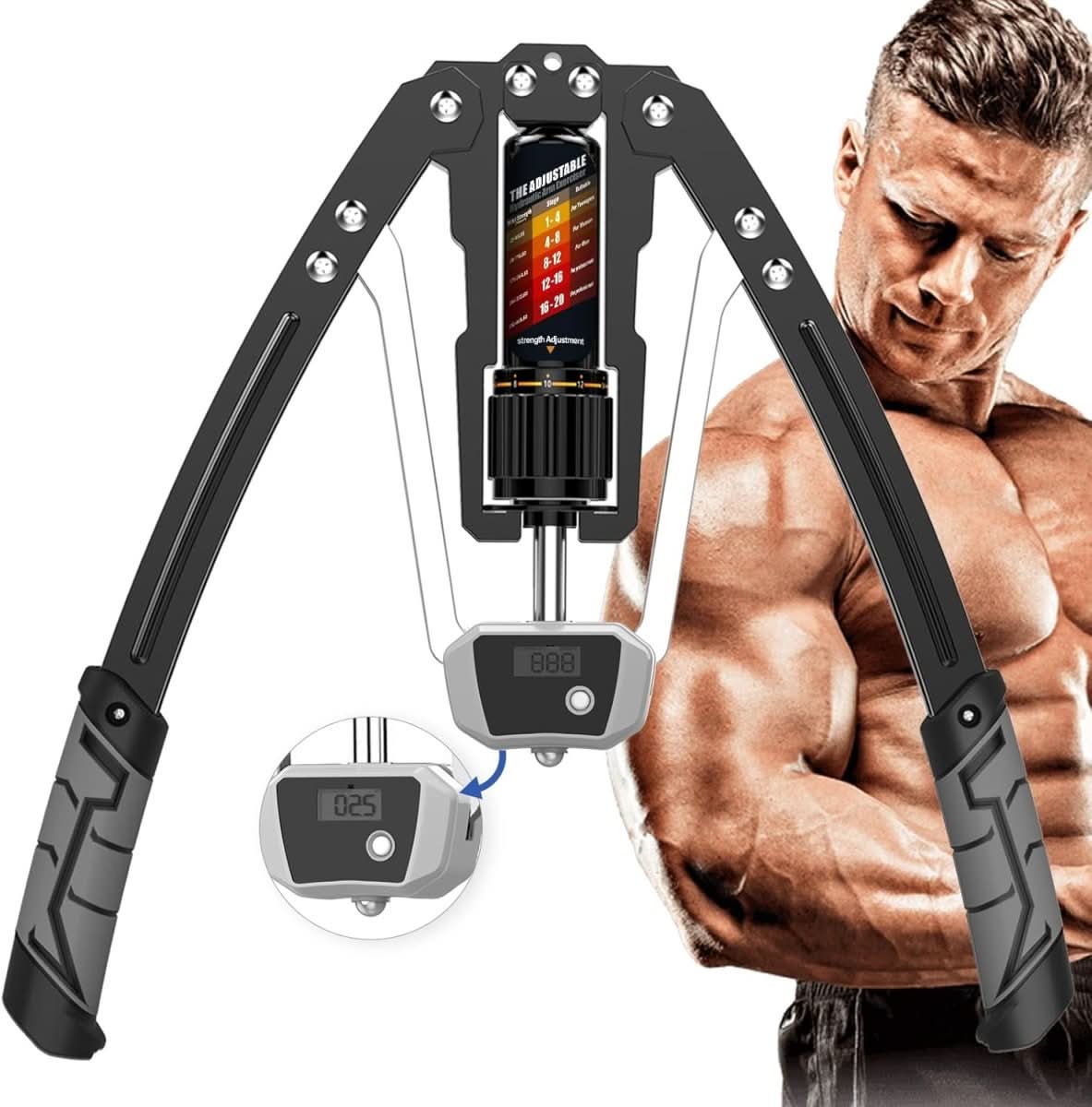 TwisterPro Adjustable Hydraulic Arm Trainer image with text 2
