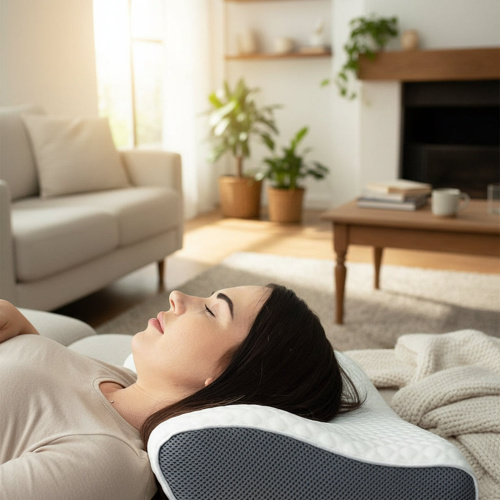 SNOREFREE Ergonomic Anti-Snoring Pillow lifestyle image 2