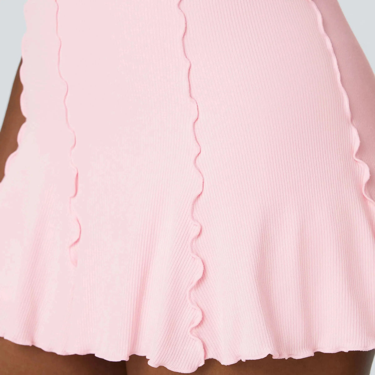 RIBBEDKNIT Feminine 2-in-1 Tennis Skirt