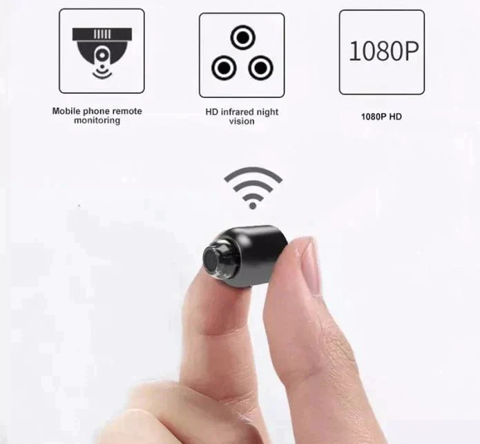 Mini WiFi Security Camera with Night Vision, 2-Pack