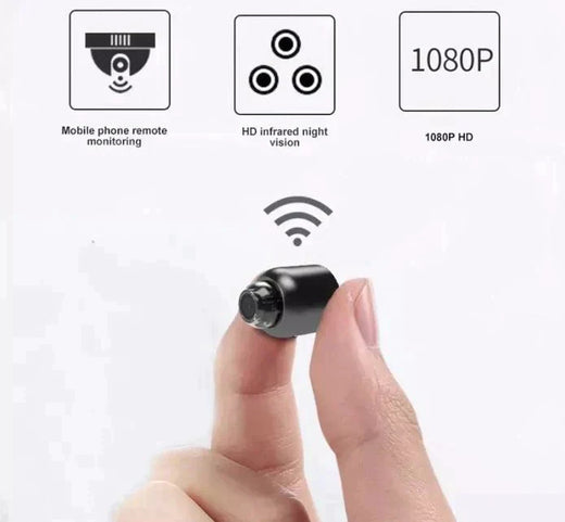 Mini WiFi Security Camera, 2 Pack Wireless Night Vision Cameras with Motion Alerts for Home & Pets