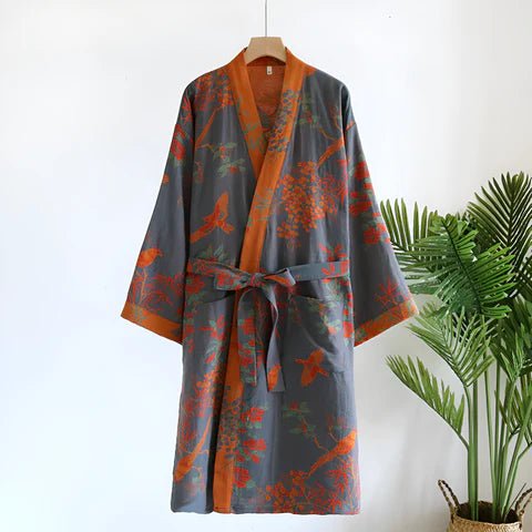 Retro Cotton Gauze Bathrobe Light & Warm Days