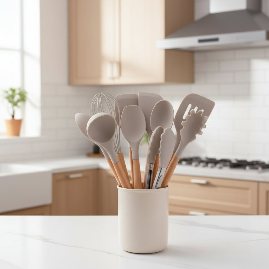 SILICONECOOK Heat-Resistant Kitchen Utensil Set lifestyle image 1