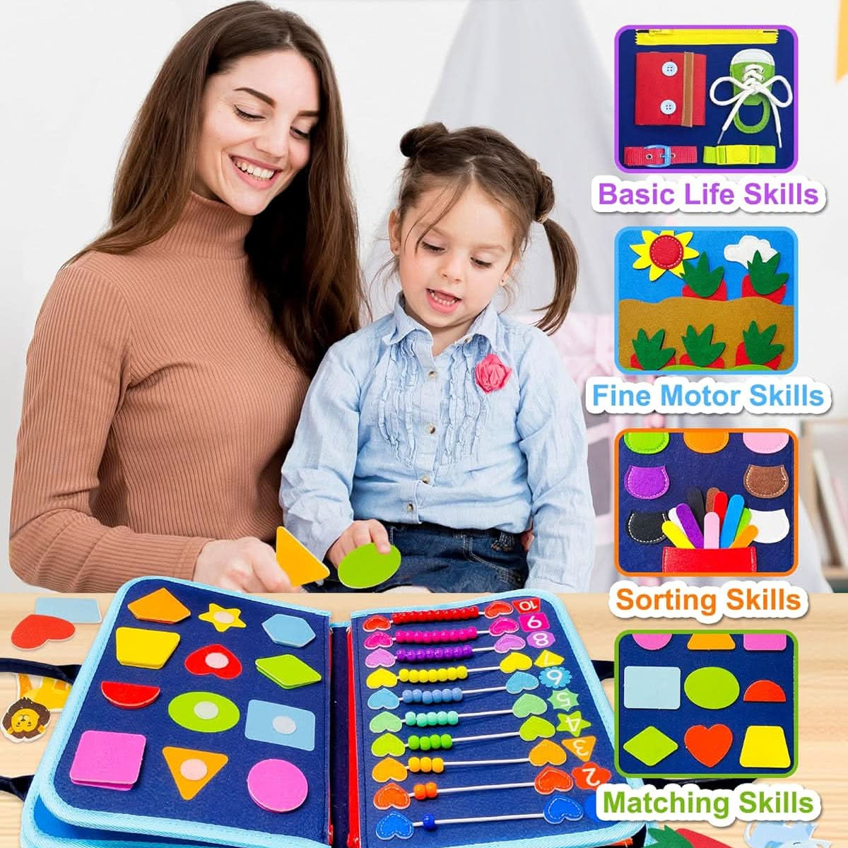 MindZip Activity Board Motor Skills & Playful Learning - image 3