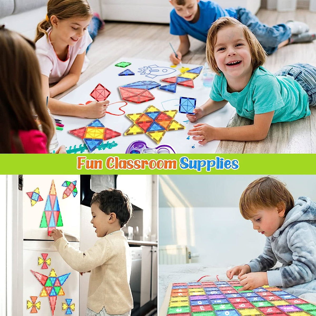 MagnaMonti Tiles Montessori-style Magnetic Building Fun
