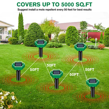 Ultrasonic Mole Repeller, 4-Pack