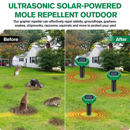 Ultrasonic Mole Repeller, 4-Pack