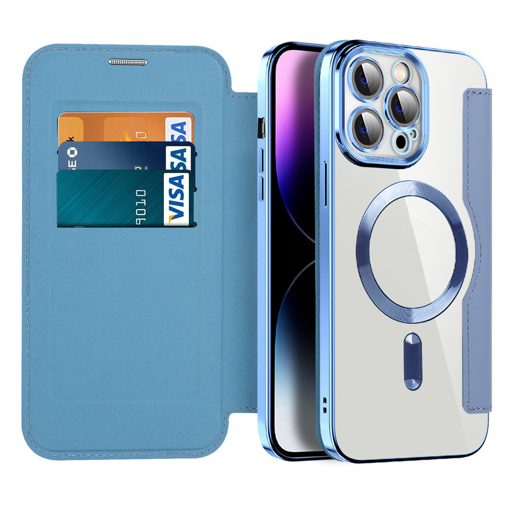 Magnetic Flip Phone Case with Card Slot, Shockproof