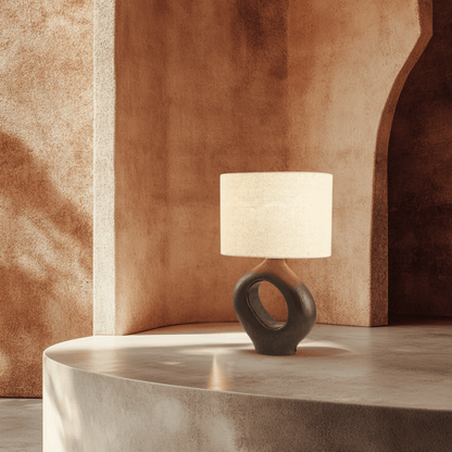 Modern Table Lamp, Glass Glow Lamp for Bedroom & Living Room