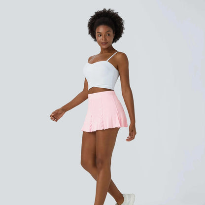 RIBBEDKNIT Feminine 2-in-1 Tennis Skirt