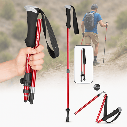 TREKKIFY Adjustable Foldable Walking Poles