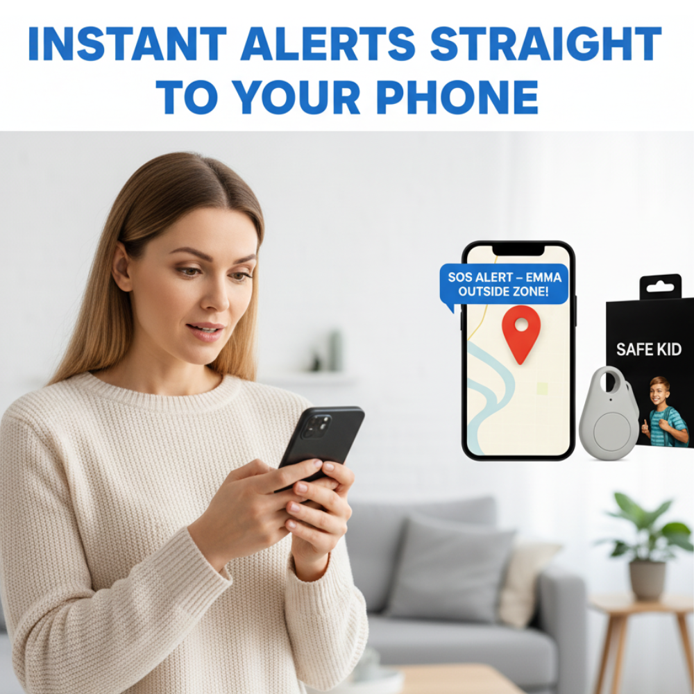 Kids GPS Tracker, Waterproof, Real-Time & SOS Alarm