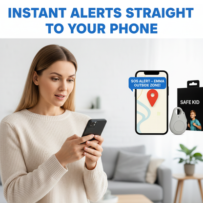 Kids GPS Tracker, Waterproof, Real-Time & SOS Alarm