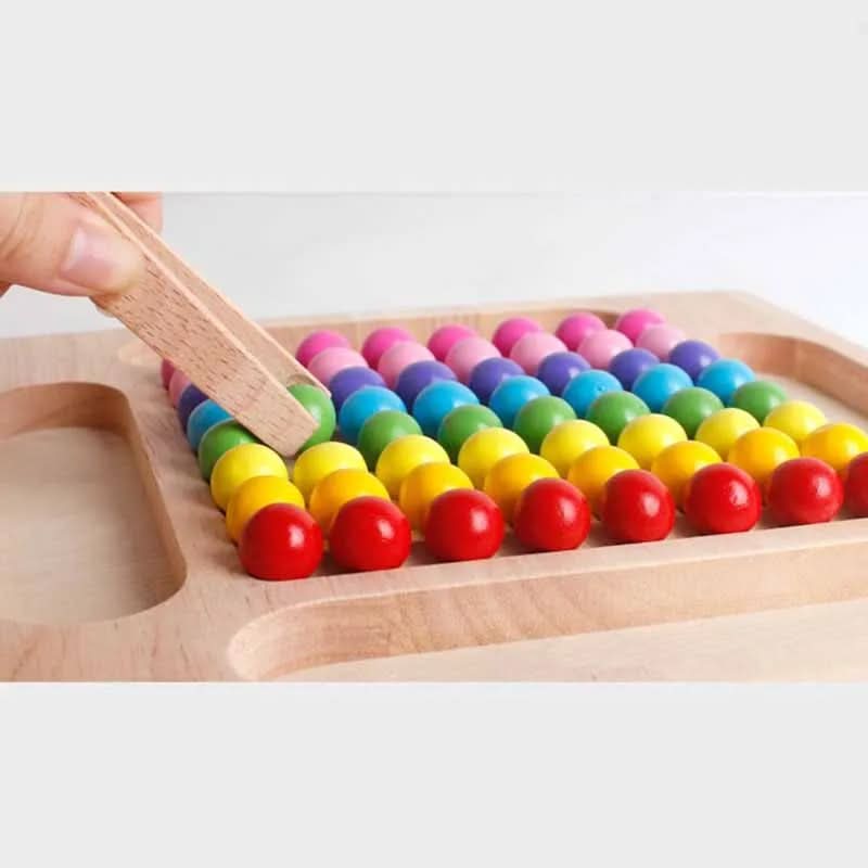 Colormatch Montessori Wooden Bead Sorting Game