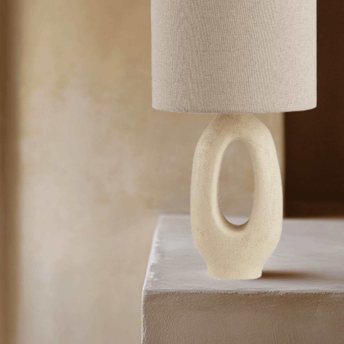 Modern Table Lamp, Glass Glow Lamp for Bedroom & Living Room