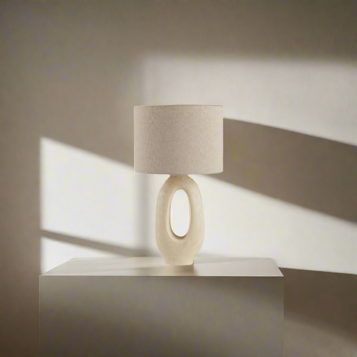 Modern Table Lamp, Glass Glow Lamp for Bedroom & Living Room