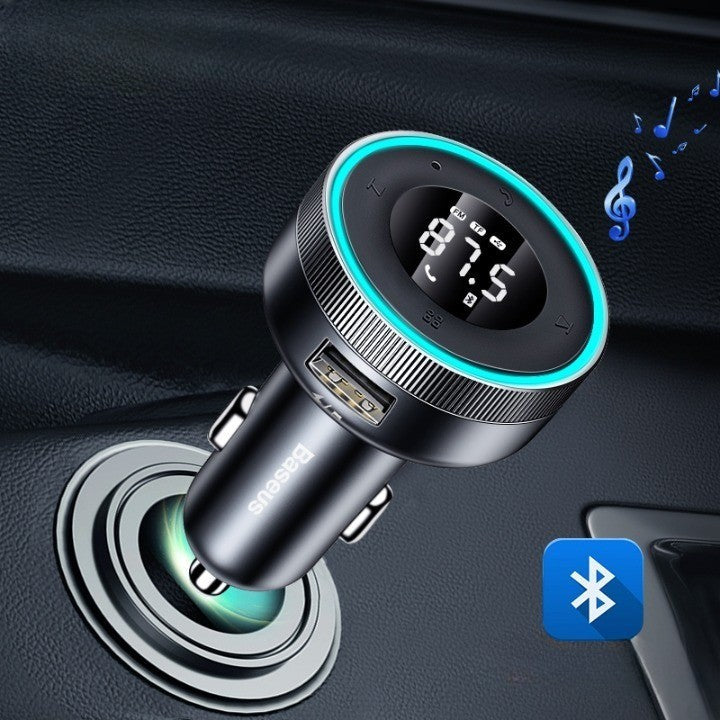 Bluetooth FM Transmitter for Car, Fast Phone Charger & Audio Adapter