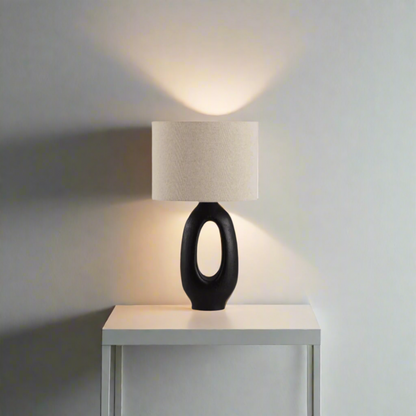 Modern Table Lamp, Glass Glow Lamp for Bedroom & Living Room