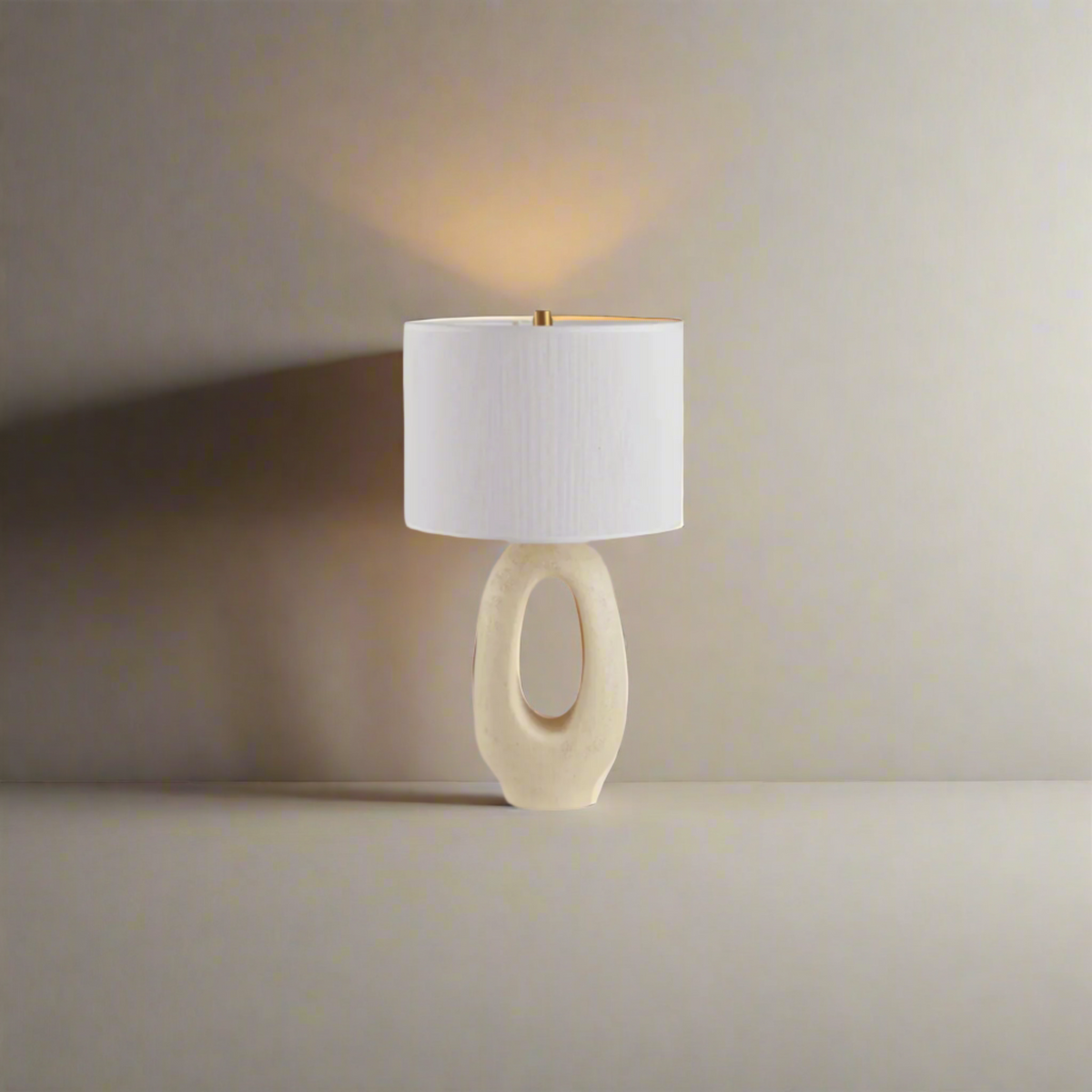 Modern Table Lamp, Glass Glow Lamp for Bedroom & Living Room