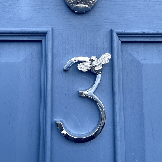 Bee-Inspired House Number Plaque – Customizable with 5 Digits