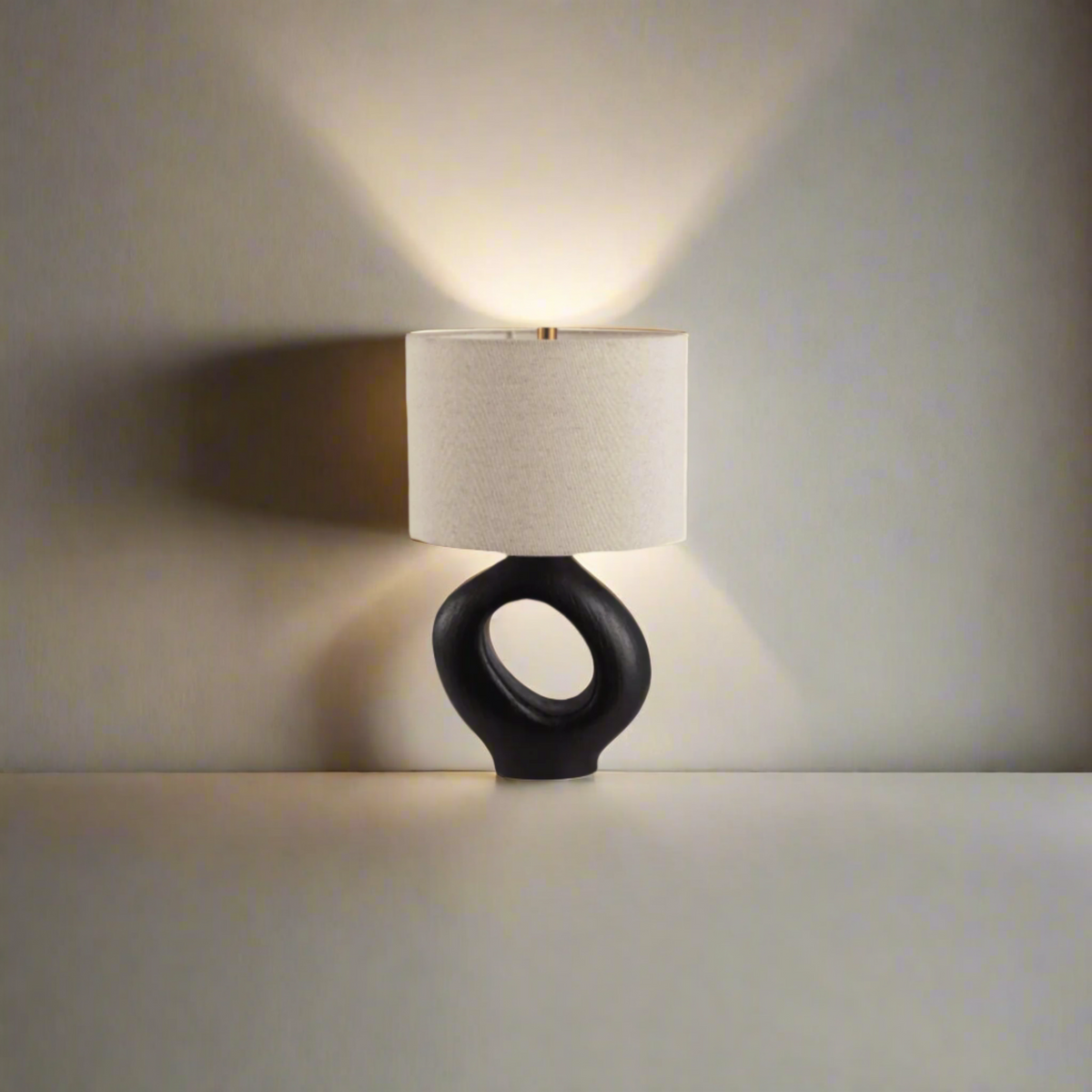 Modern Table Lamp, Glass Glow Lamp for Bedroom & Living Room