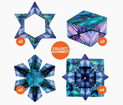 Magnetic Shape Shifting Cube, Fidget Puzzle Toy for Stress Relief for Kids & Adults