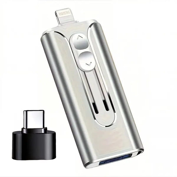 Flash Drive for iPhone and Android, USB 3.0 Metal Memory Stick for Photos, Videos & Backups