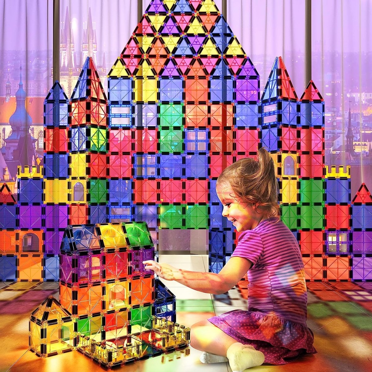 MagnaMonti Tiles Montessori-style Magnetic Building Fun