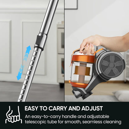 Powerful 3600W Vacuum Cleaner with Multi-Cyclonic Filtration