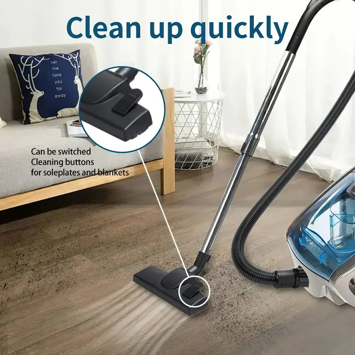Powerful 3600W Vacuum Cleaner with Multi-Cyclonic Filtration