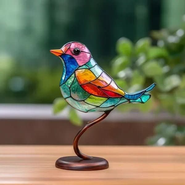 ACRÝAVIA Handmade Colorful Bird Statue lifestyle image 1